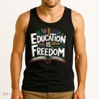 The Freedom Of Knowledge Black History Teacher Tank Top thumb 3