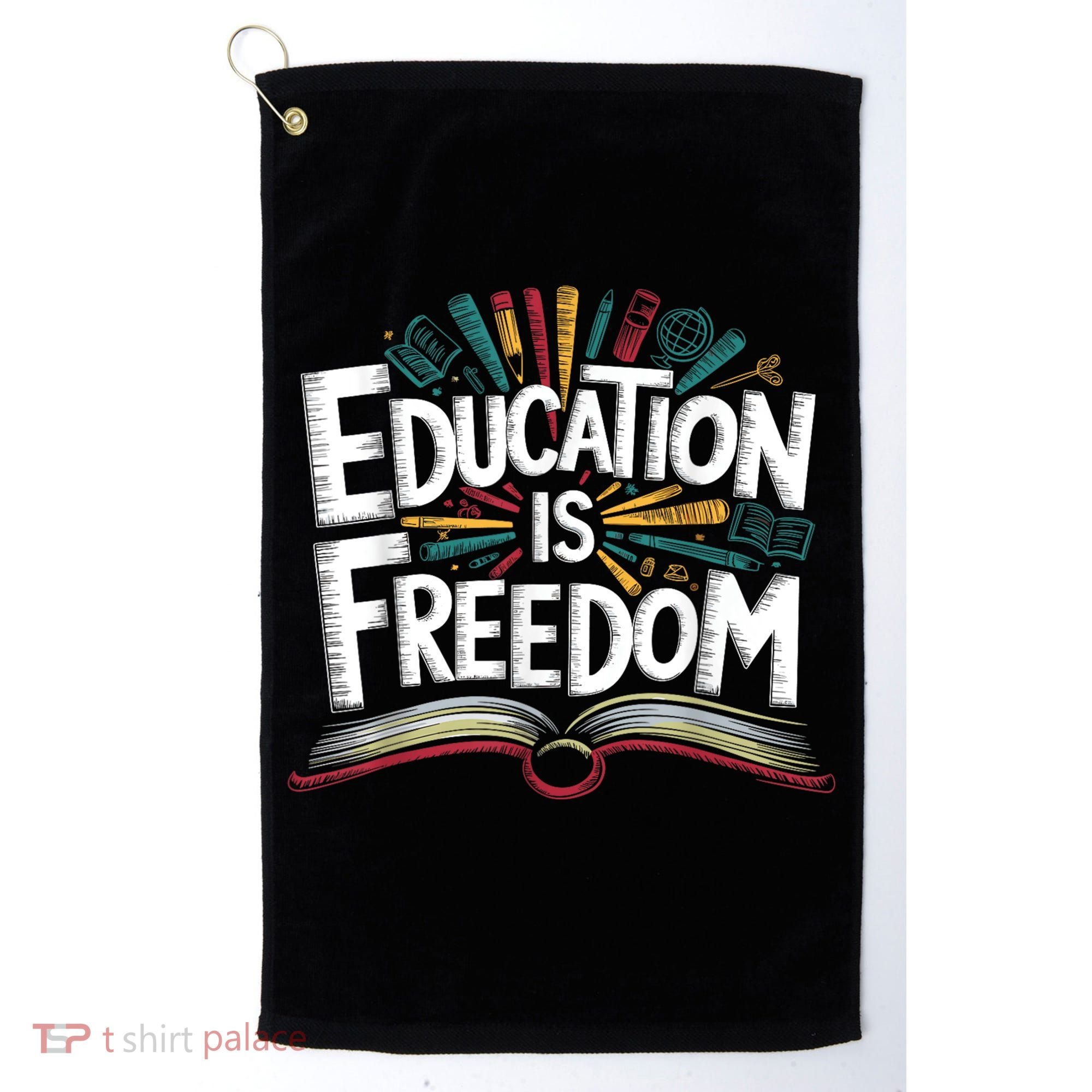 The Freedom Of Knowledge Black History Teacher Golf Towel