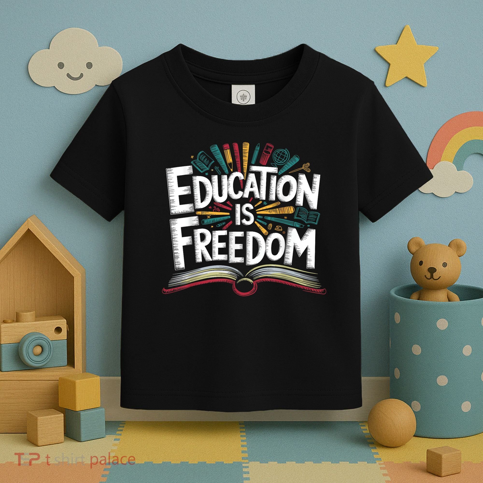 The Freedom Of Knowledge Black History Teacher Toddler T-Shirt