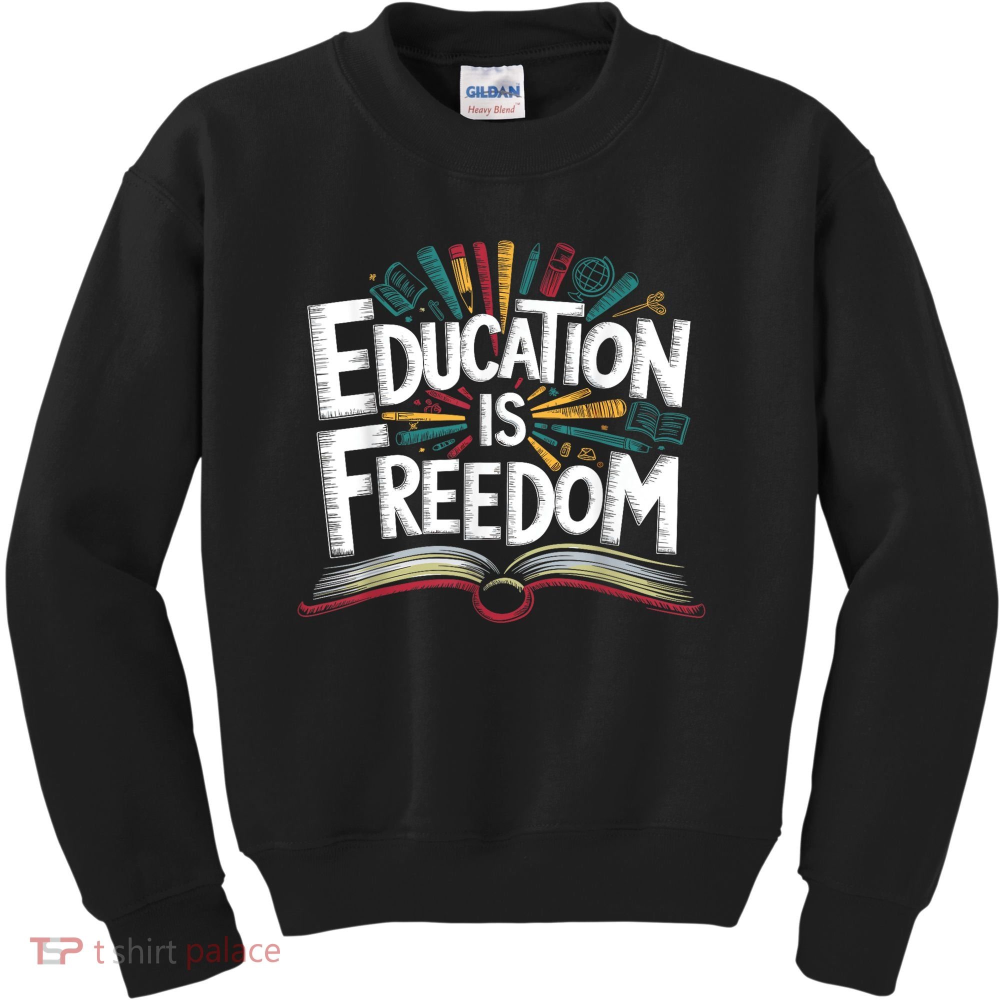 The Freedom Of Knowledge Black History Teacher Kids Sweatshirt