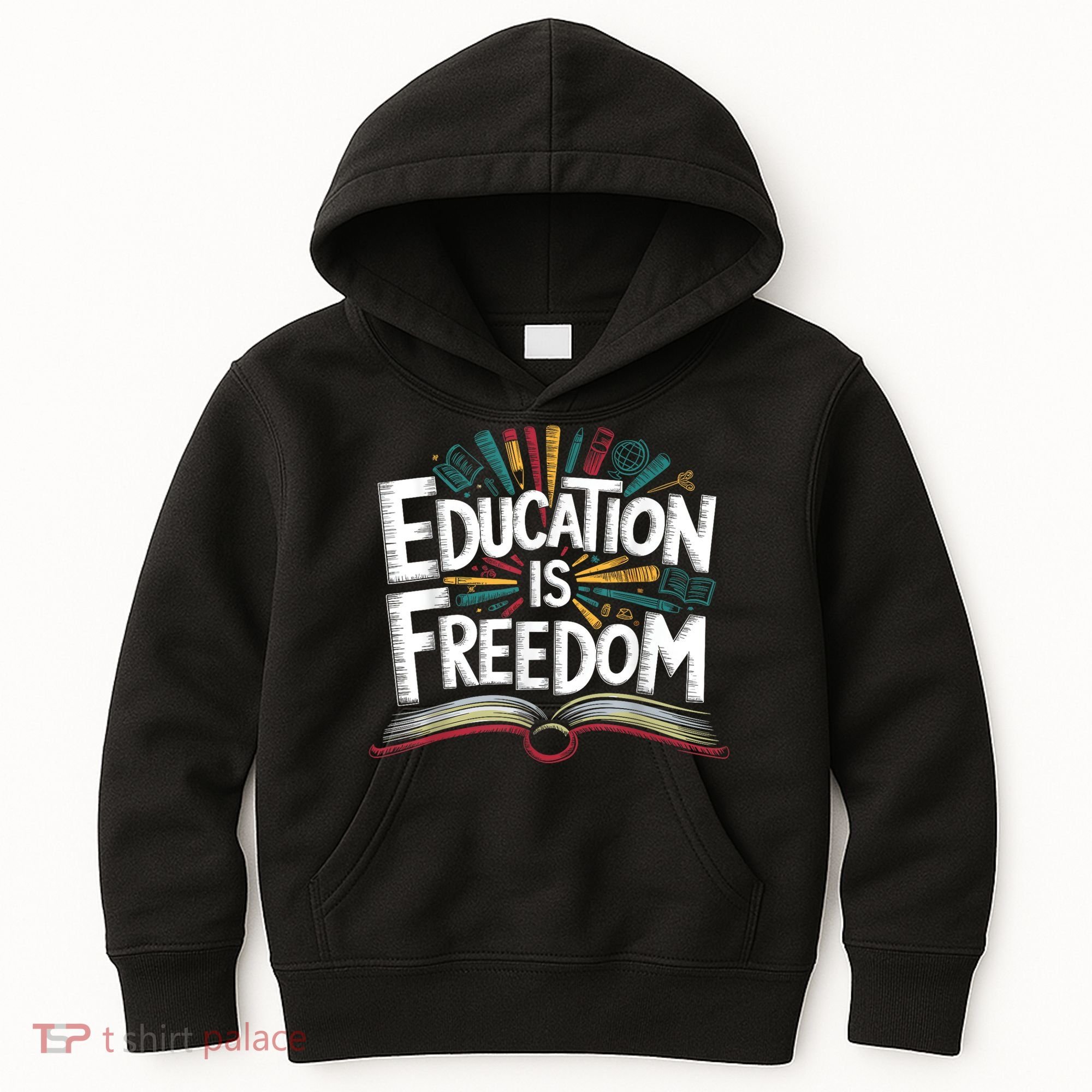 The Freedom Of Knowledge Black History Teacher Kids Hoodie