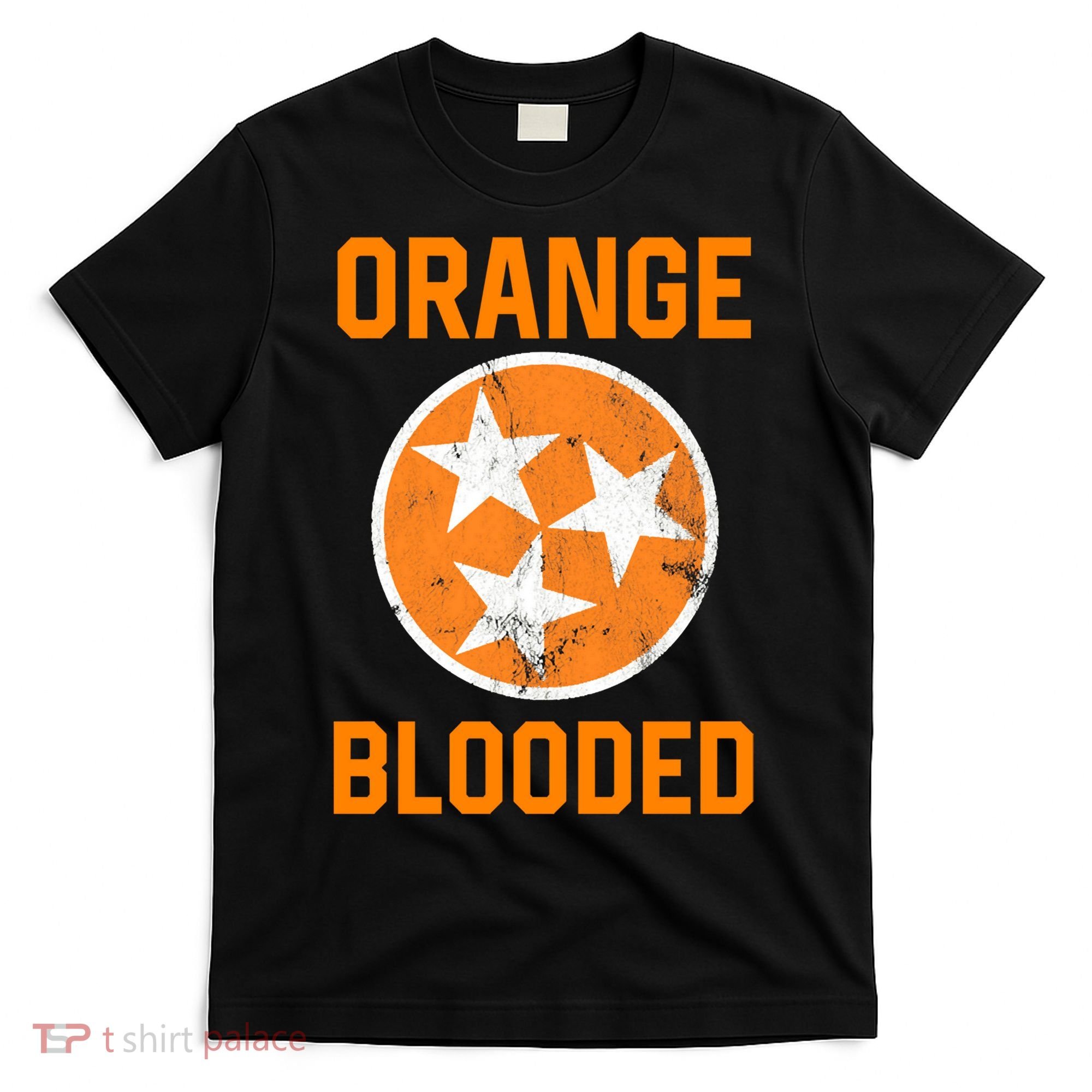 Tennessee Fan Orange Blooded Funny Sports Fan State Flag Tn T-Shirt