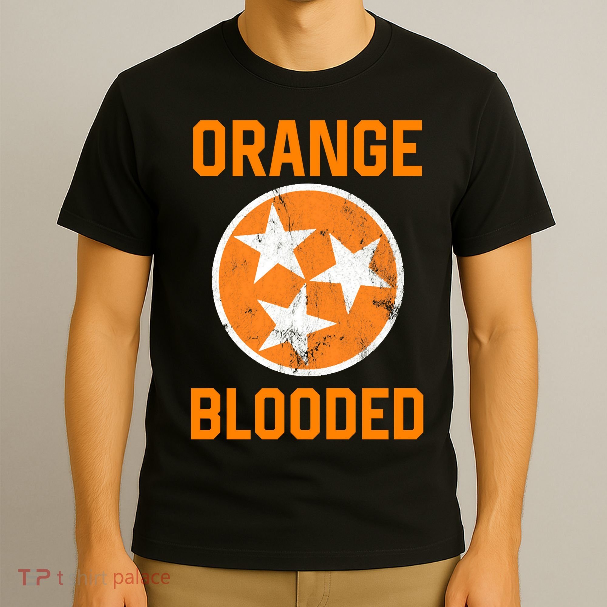 Tennessee Fan Orange Blooded Funny Sports Fan State Flag Tn T-Shirt