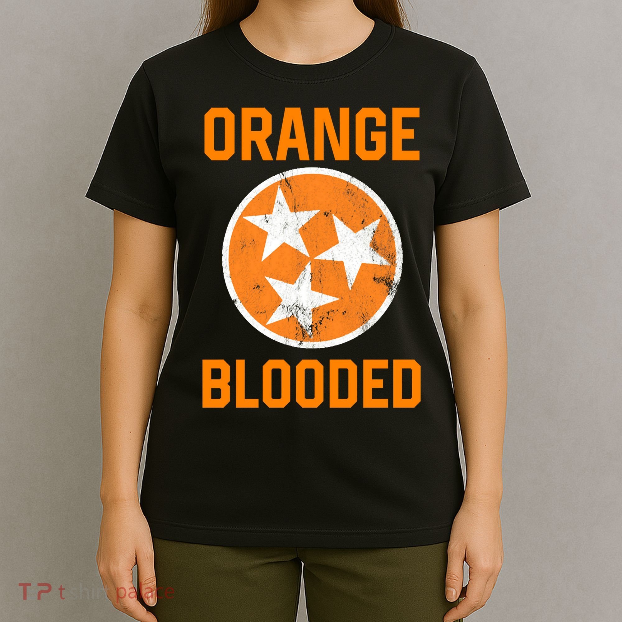 Tennessee Fan Orange Blooded Funny Sports Fan State Flag Tn T-Shirt