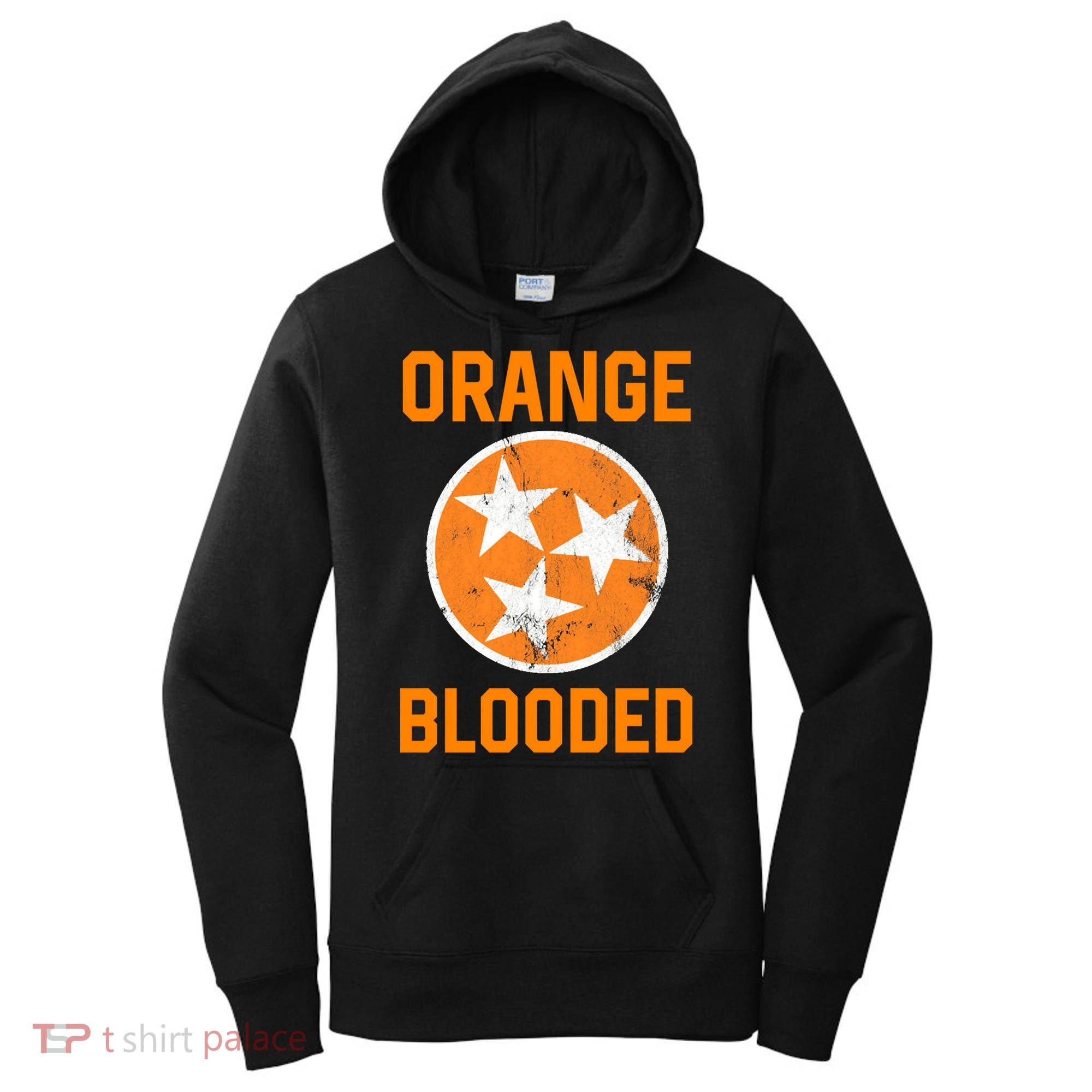Tennessee Fan Orange Blooded Funny Sports Fan State Flag Tn Women's Hoodie