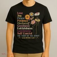 The Fruit Of The Spirit Galatians Christian Cross Jesus 5 22 T-Shirt thumb 3