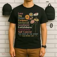 The Fruit Of The Spirit Galatians Christian Cross Jesus 5 22 T-Shirt thumb 6