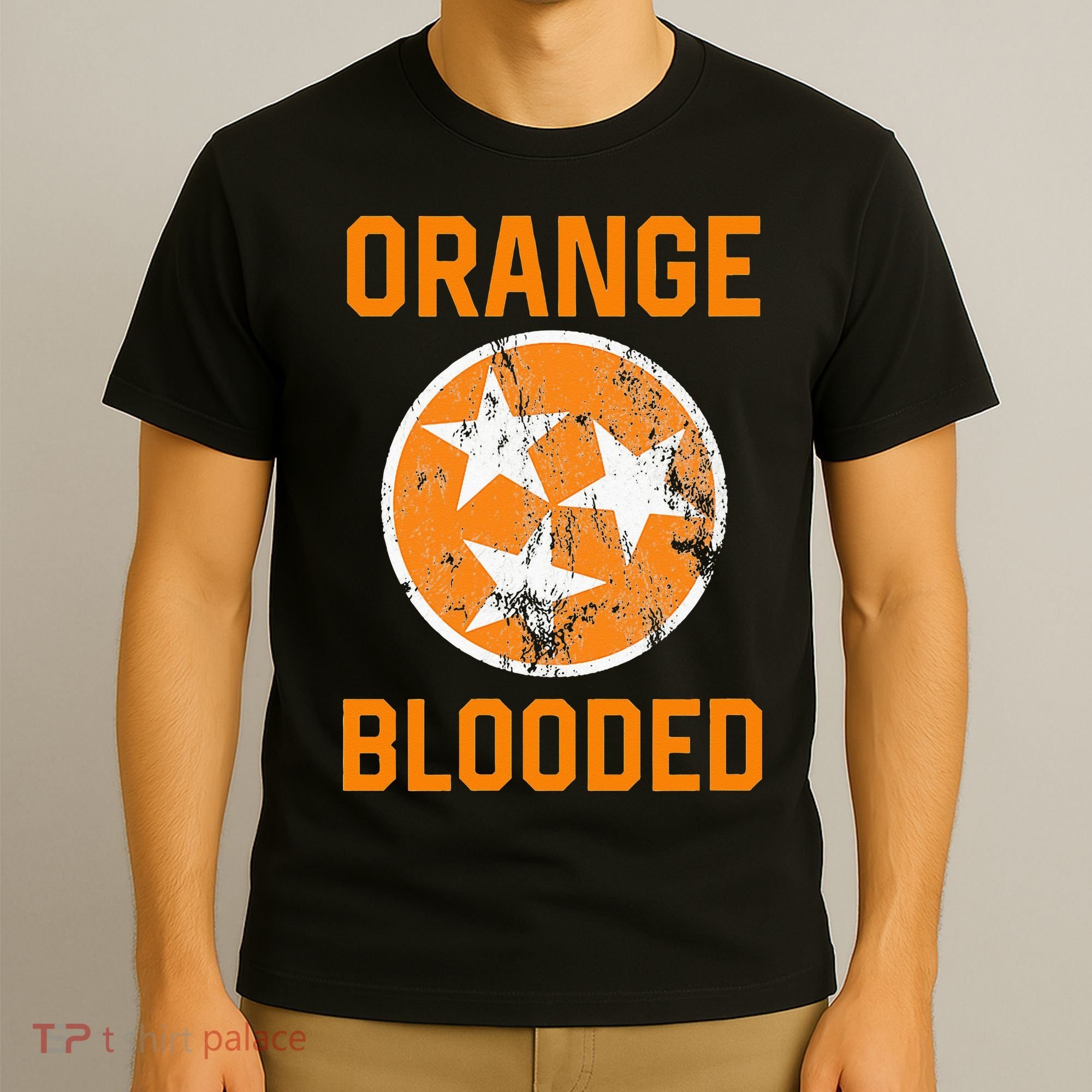 Tennessee Fan Orange Blooded Vol Sports Fan State Flag TN T-Shirt