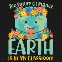 The Future Of Plant Earth Is In My Classroom Cropped Pullover Crew thumb 4