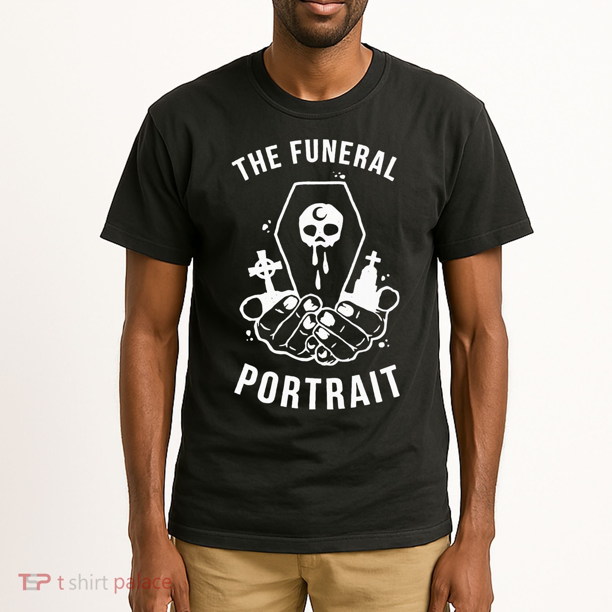 The Funeral Portrait Coffin Skull Tall T-Shirt