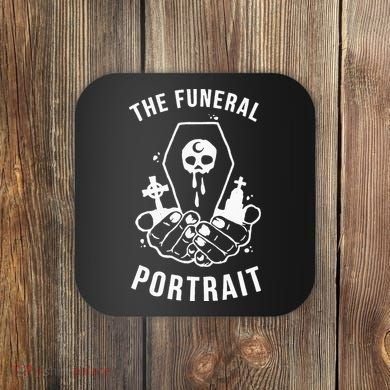 The Funeral Portrait Coffin Skull Coaster