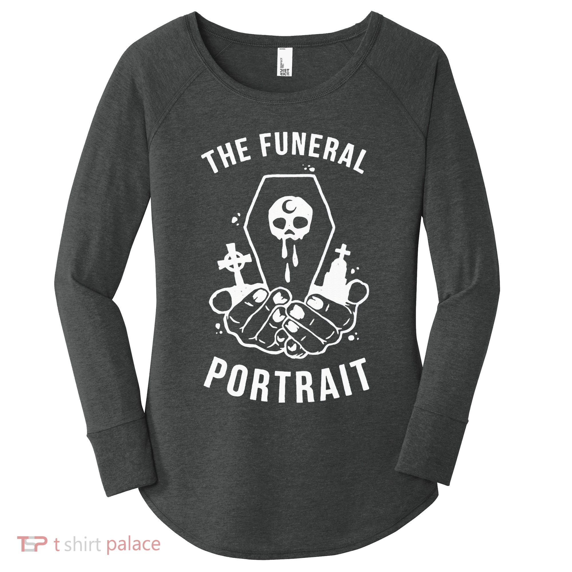 The Funeral Portrait Coffin Skull Women's Perfect Tri Tunic Long Sleeve Shirt