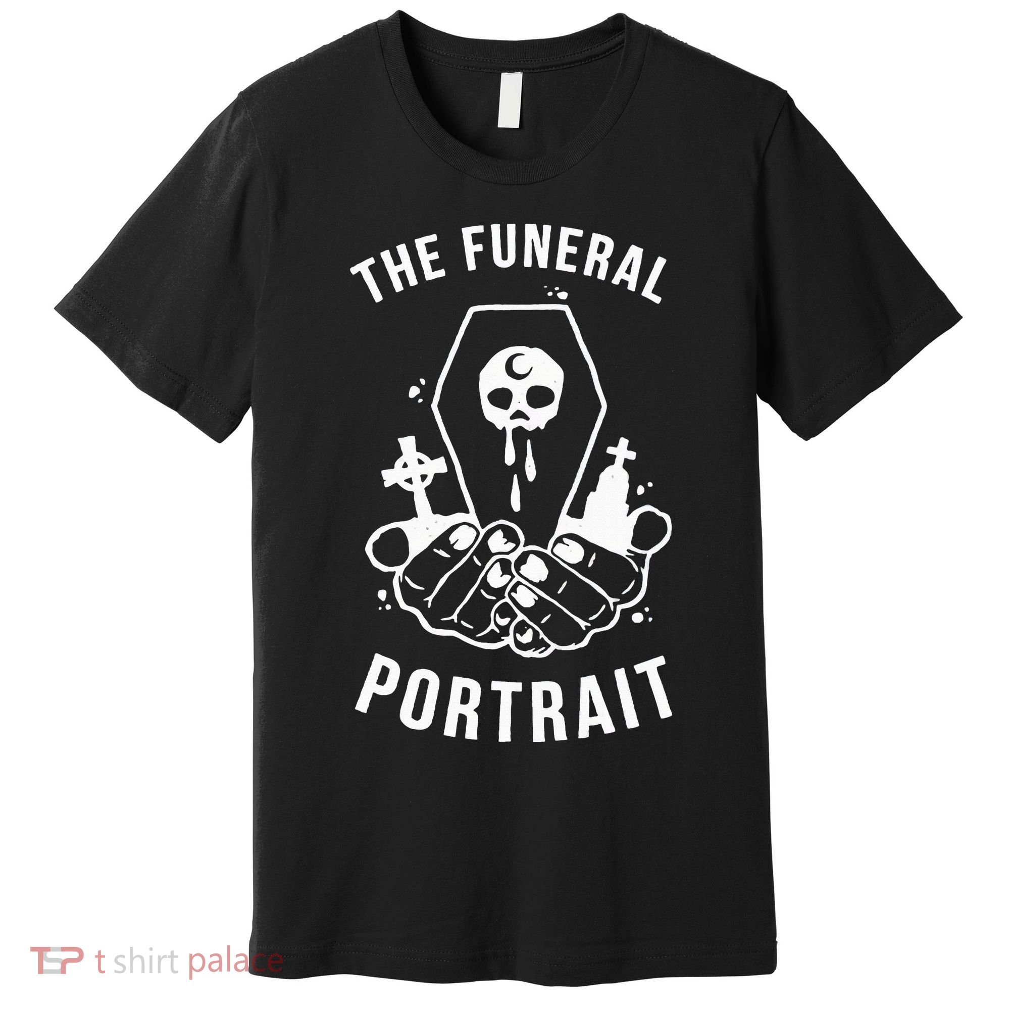 The Funeral Portrait Coffin Skull Premium T-Shirt
