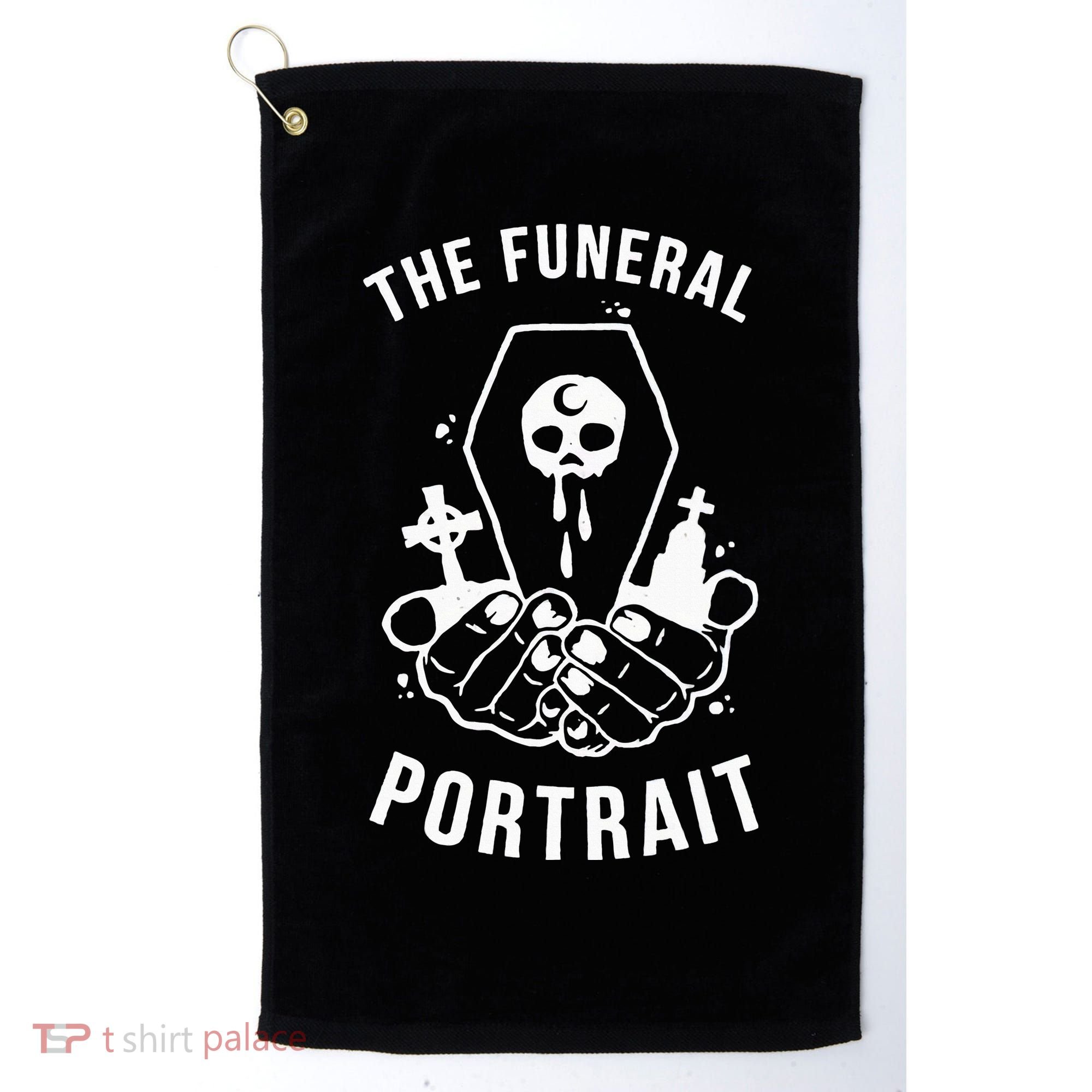 The Funeral Portrait Coffin Skull Golf Towel