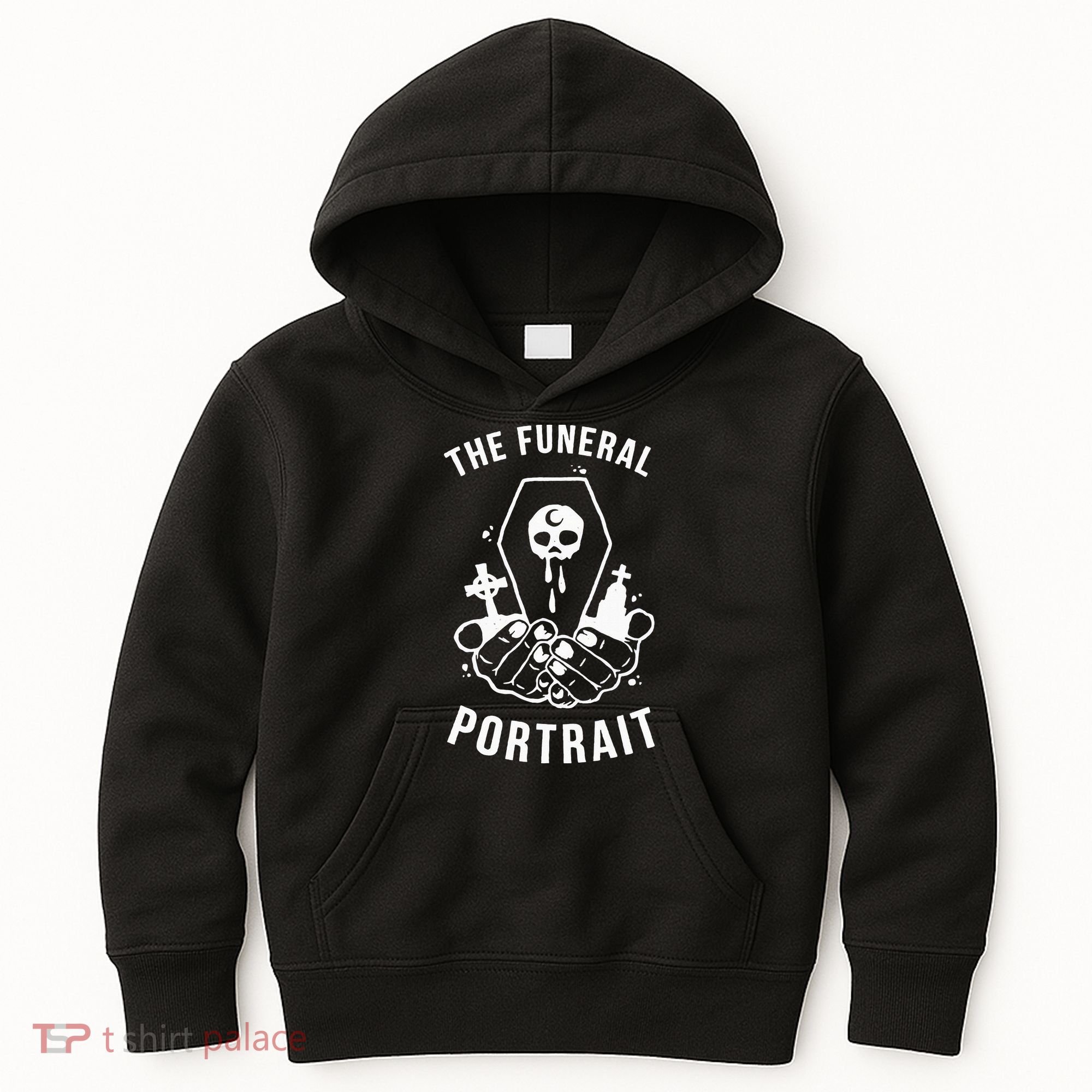 The Funeral Portrait Coffin Skull Kids Hoodie