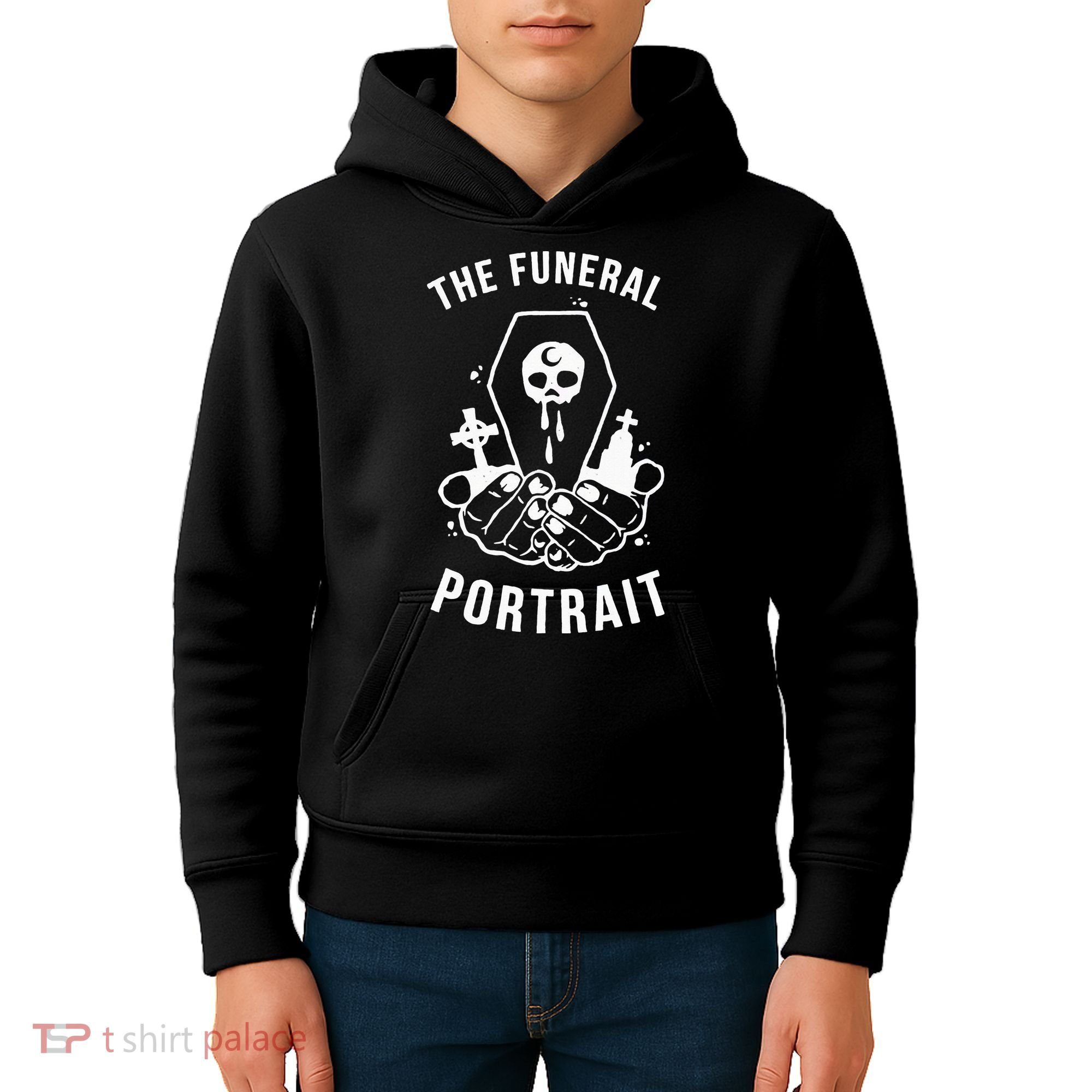 The Funeral Portrait Coffin Skull Kids Hoodie