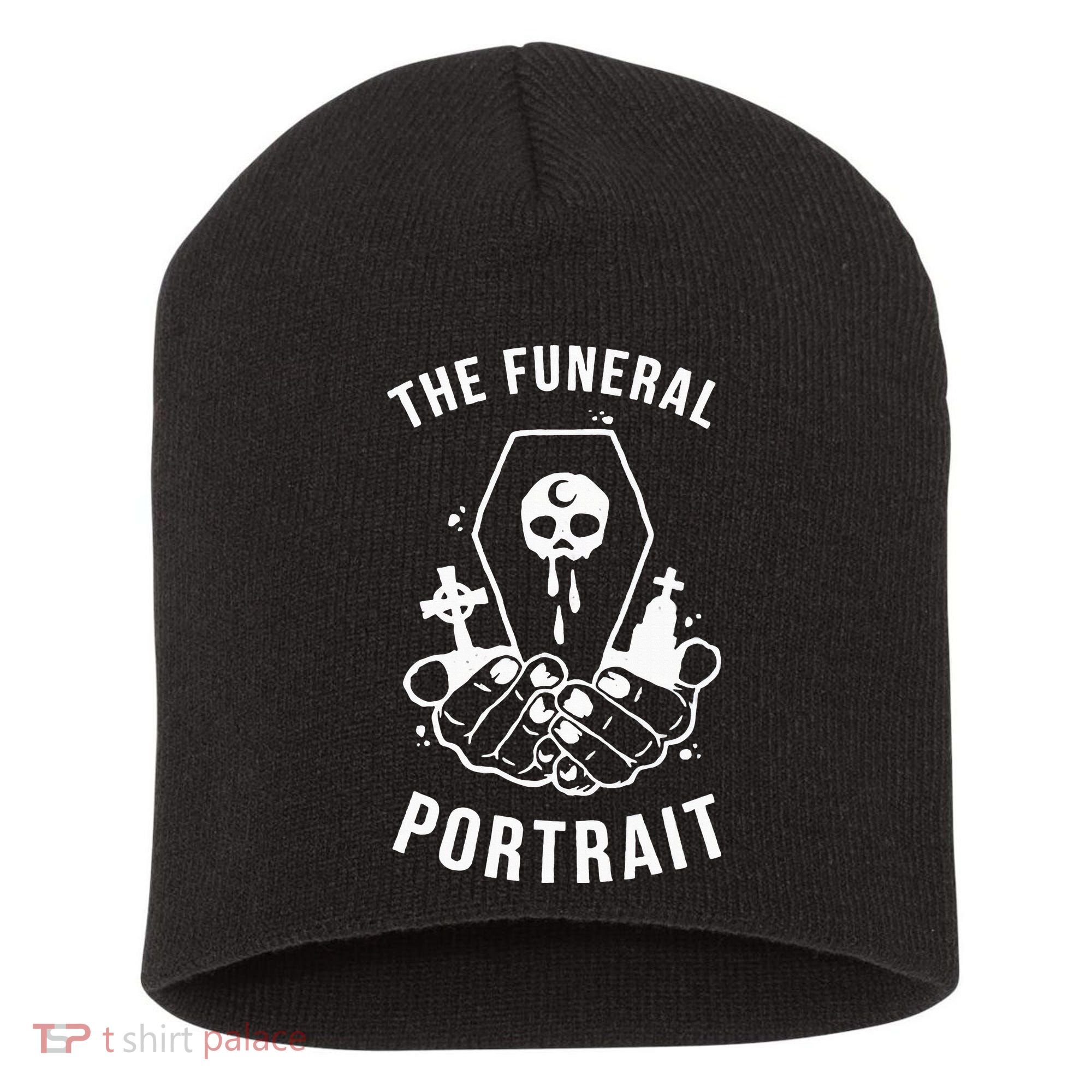 The Funeral Portrait Coffin Skull Short Acrylic Beanie