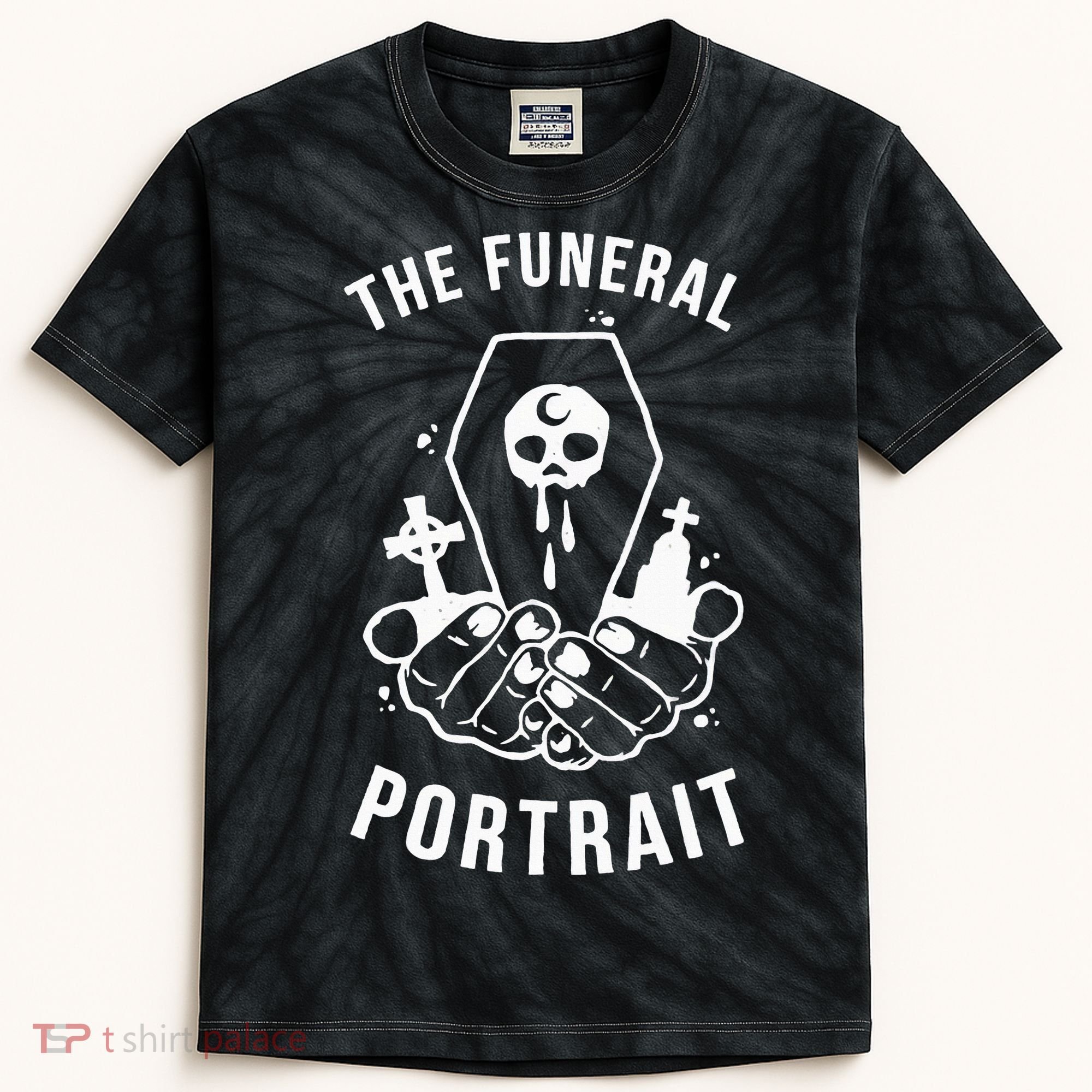 The Funeral Portrait Coffin Skull Kids Tie-Dye T-Shirt