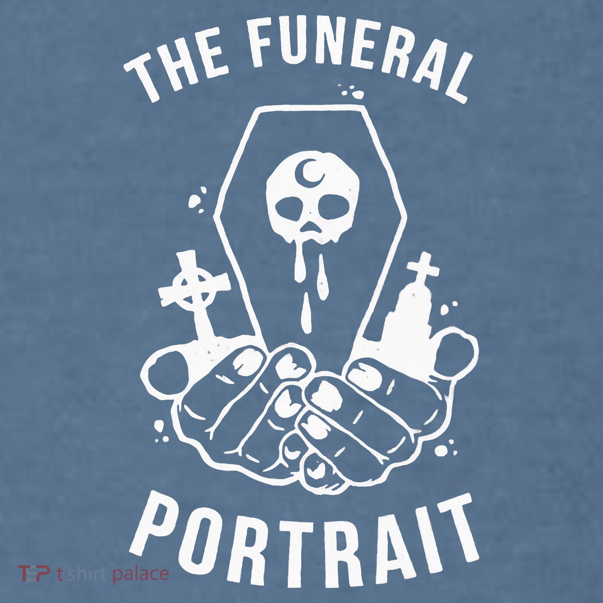The Funeral Portrait Coffin Skull Garment-Dyed Sweatshirt