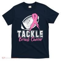 Tackle Football Pink Ribbon Breast Cancer Awareness T-Shirt thumb 0