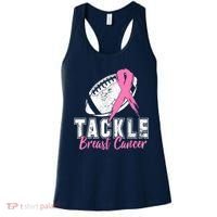 Tackle Football Pink Ribbon Breast Cancer Awareness Women's Tank Top thumb 0