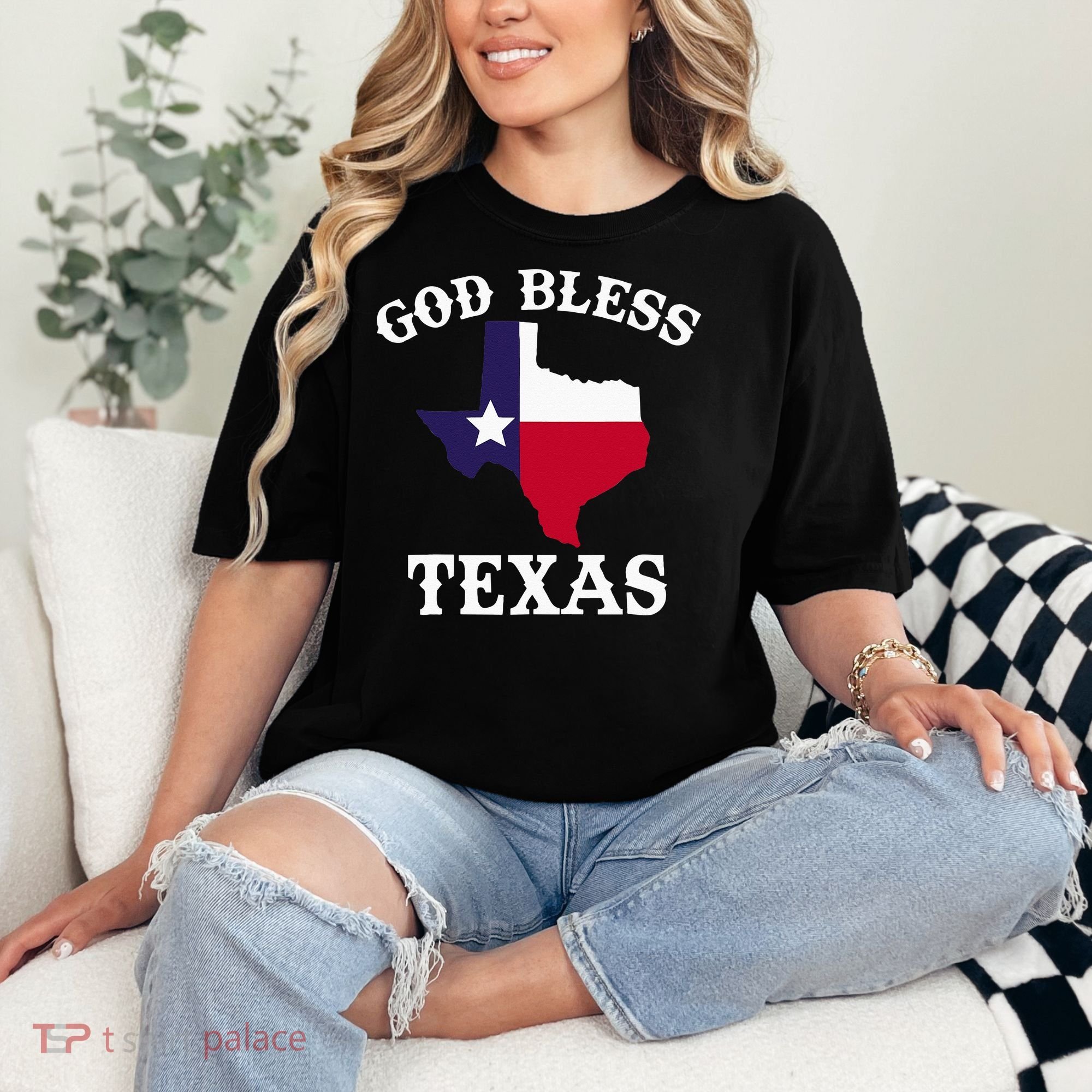 Texas Flag Patriotic Texan Pride God Bless Texas Comfort Colors T-Shirt