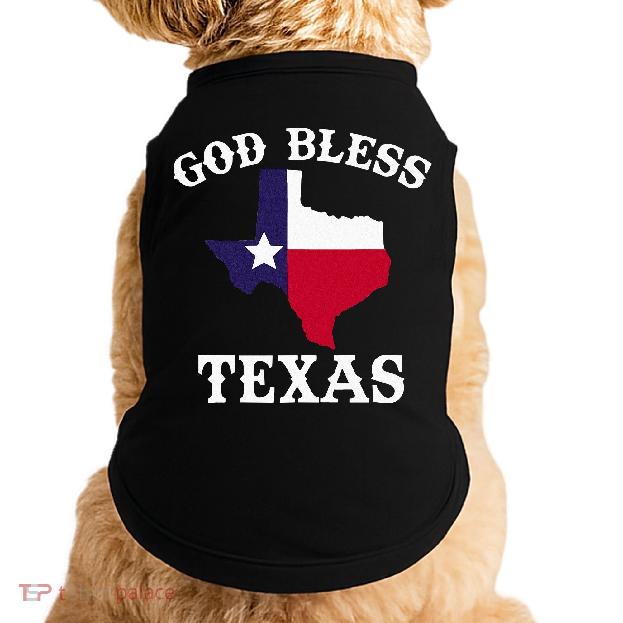 Texas Flag Patriotic Texan Pride God Bless Texas Doggie Tank