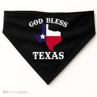 Texas Flag Patriotic Texan Pride God Bless Texas USA-Made Doggie Bandana thumb 0