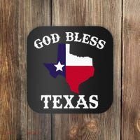 Texas Flag Patriotic Texan Pride God Bless Texas Coaster thumb 0