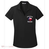 Texas Flag Patriotic Texan Pride God Bless Texas Women's Dry Zone Grid Polo thumb 0