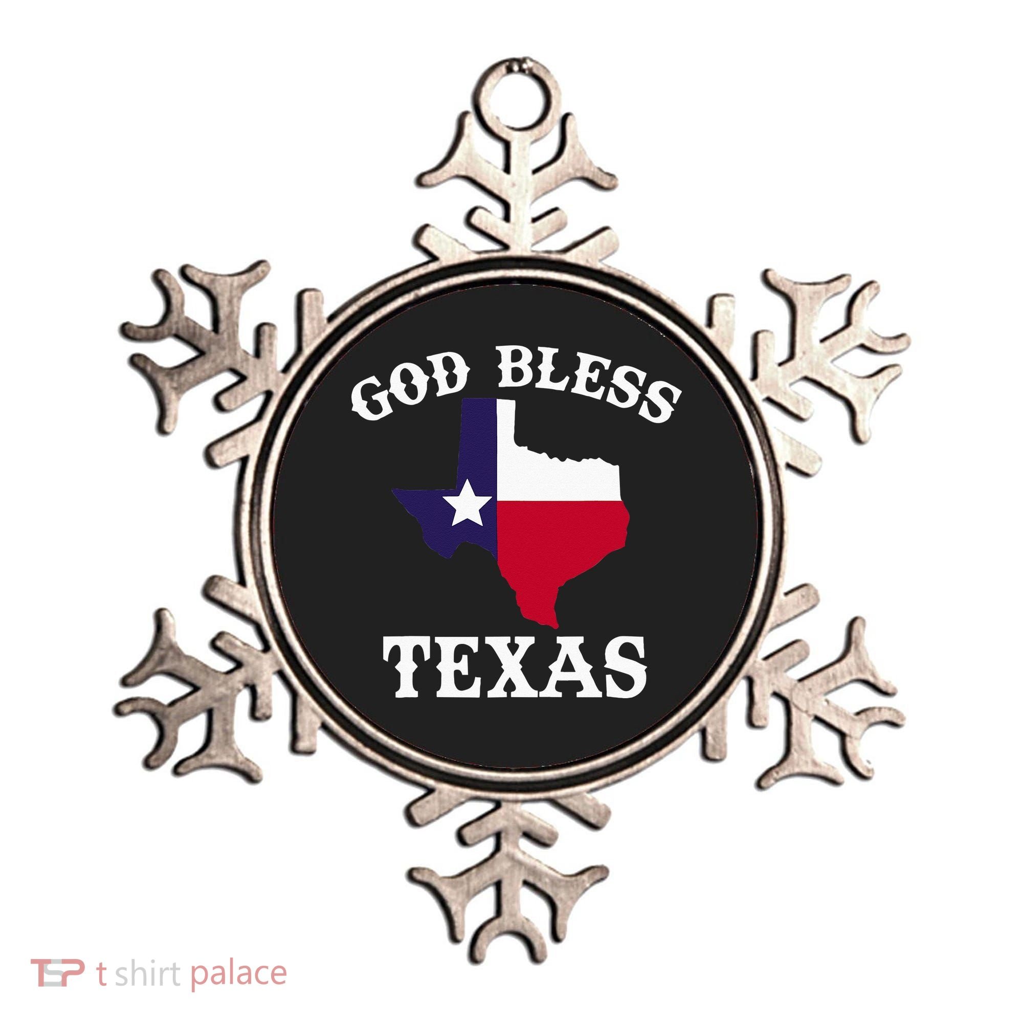 Texas Flag Patriotic Texan Pride God Bless Texas Ornament