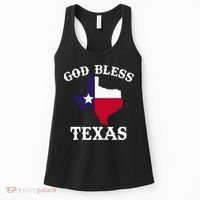 Texas Flag Patriotic Texan Pride God Bless Texas Women's Tank Top thumb 0