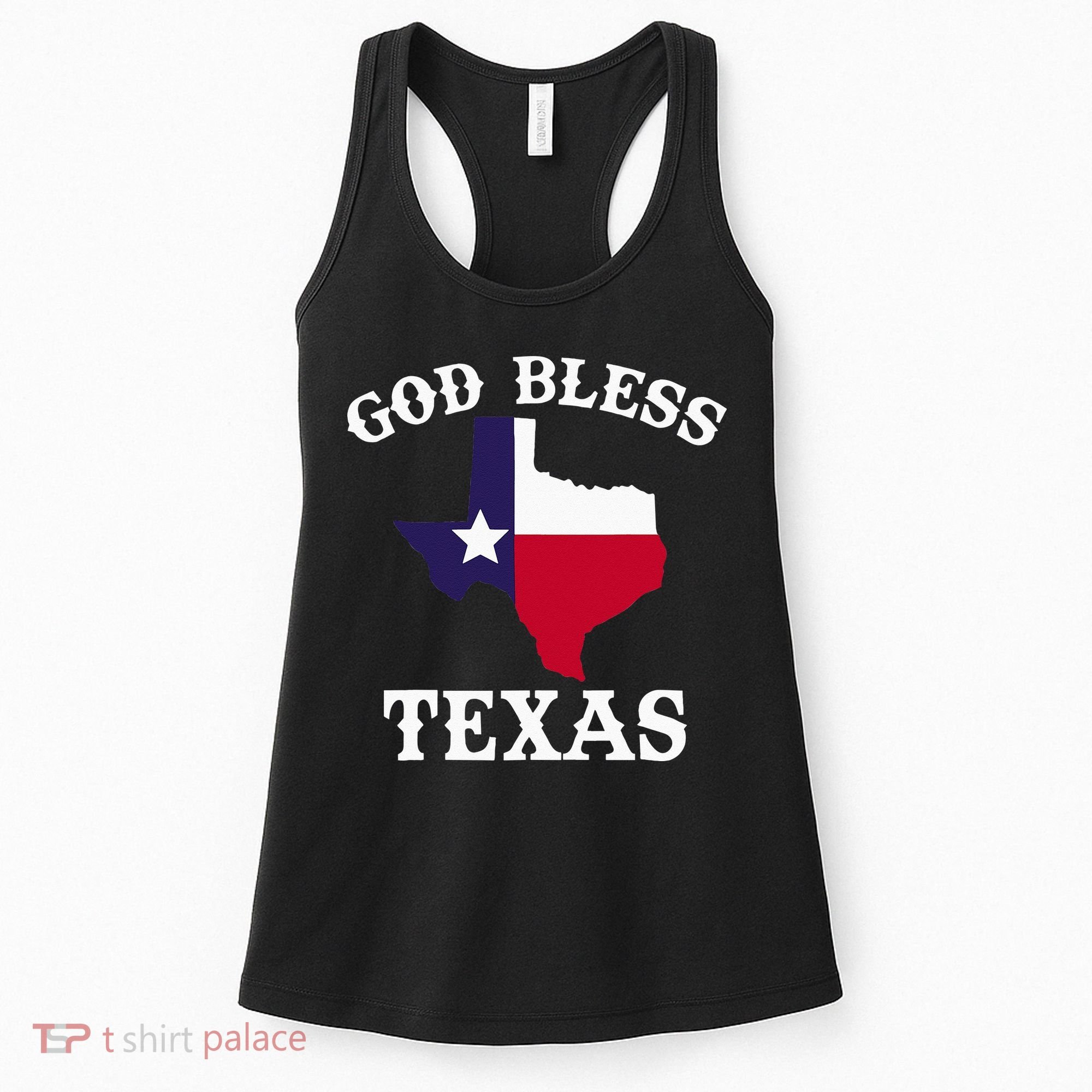 Texas Flag Patriotic Texan Pride God Bless Texas Women's Tank Top