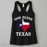 Texas Flag Patriotic Texan Pride God Bless Texas Women's Tank Top thumb 3