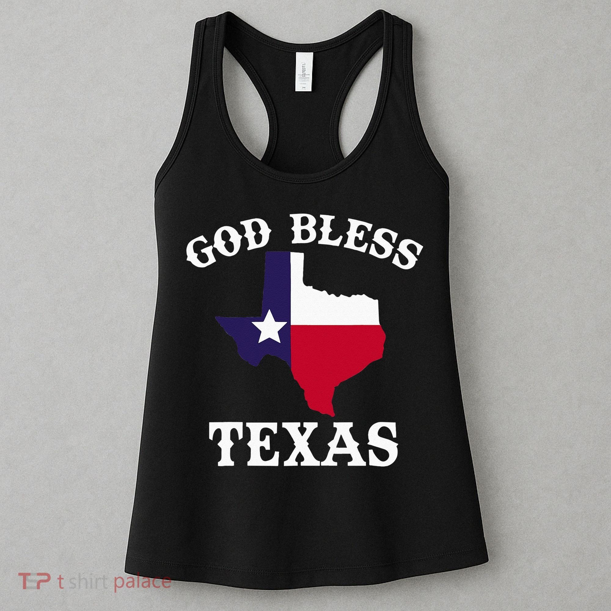 Texas Flag Patriotic Texan Pride God Bless Texas Women's Tank Top
