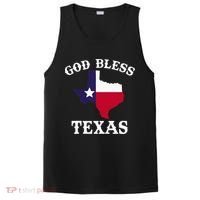 Texas Flag Patriotic Texan Pride God Bless Texas PosiCharge Competitor Tank thumb 0