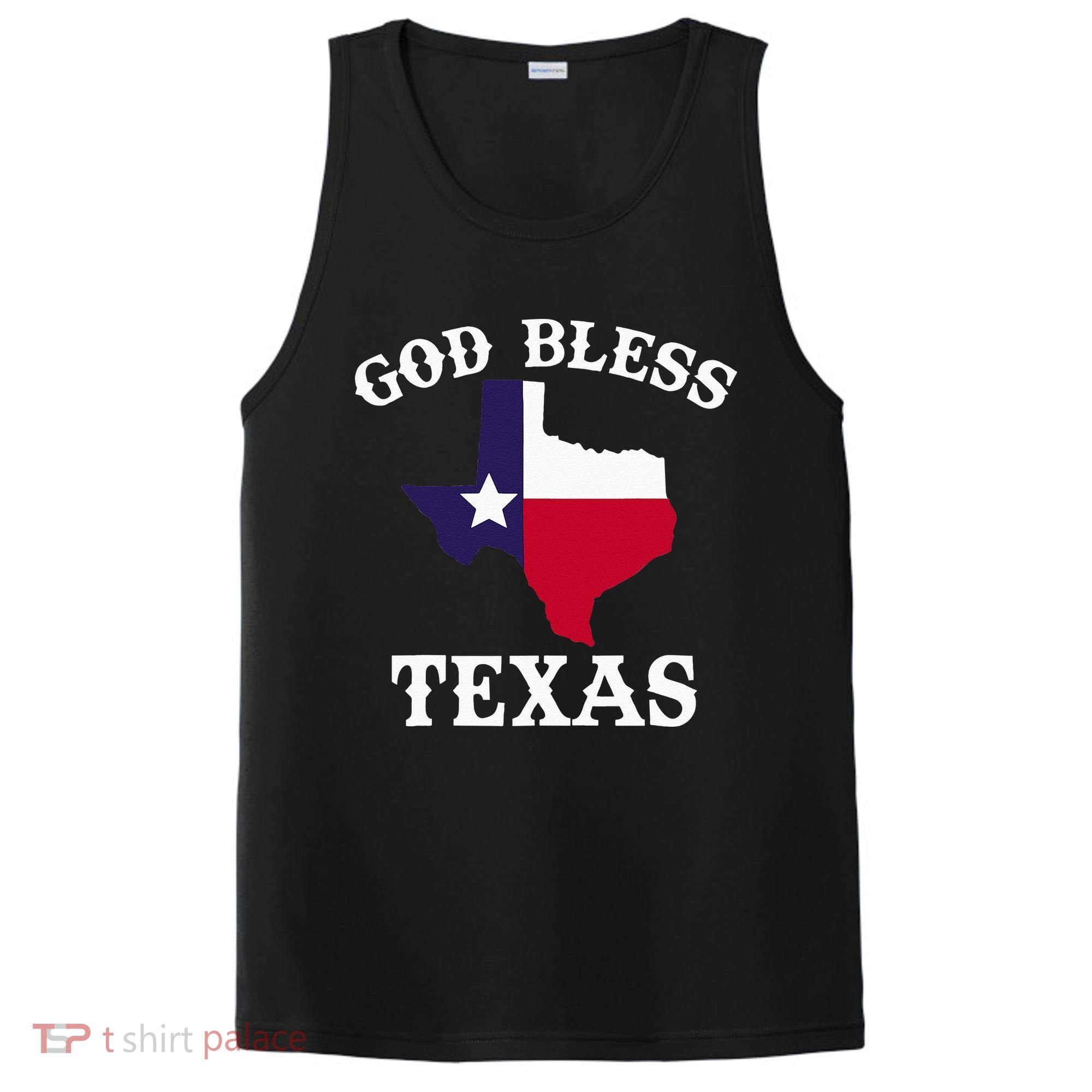 Texas Flag Patriotic Texan Pride God Bless Texas PosiCharge Competitor Tank