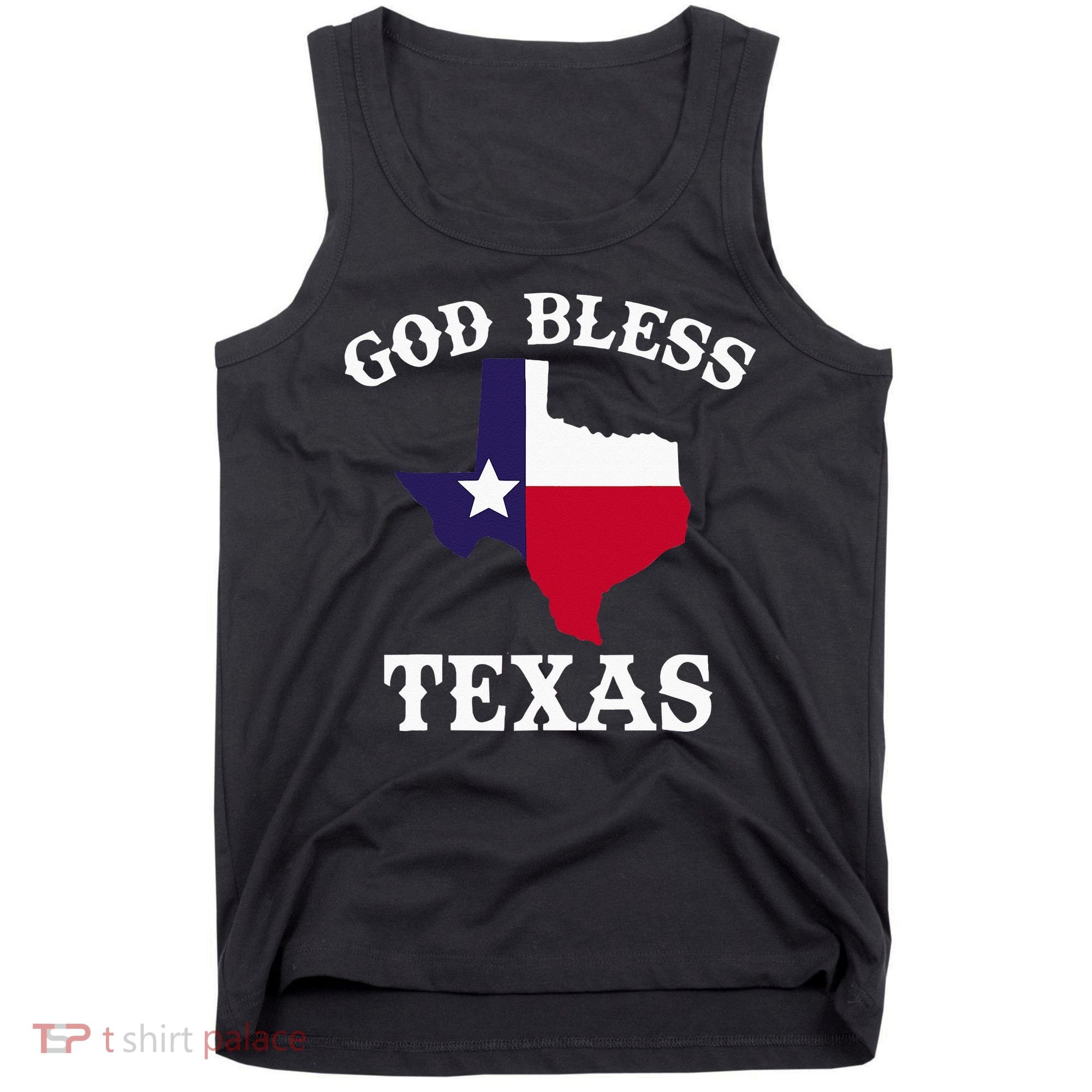 Texas Flag Patriotic Texan Pride God Bless Texas Tank Top