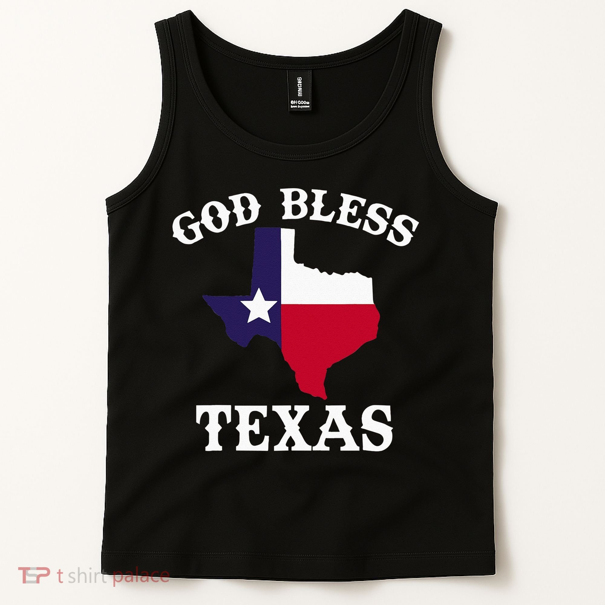 Texas Flag Patriotic Texan Pride God Bless Texas Tank Top