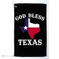 Texas Flag Patriotic Texan Pride God Bless Texas Golf Towel thumb 0