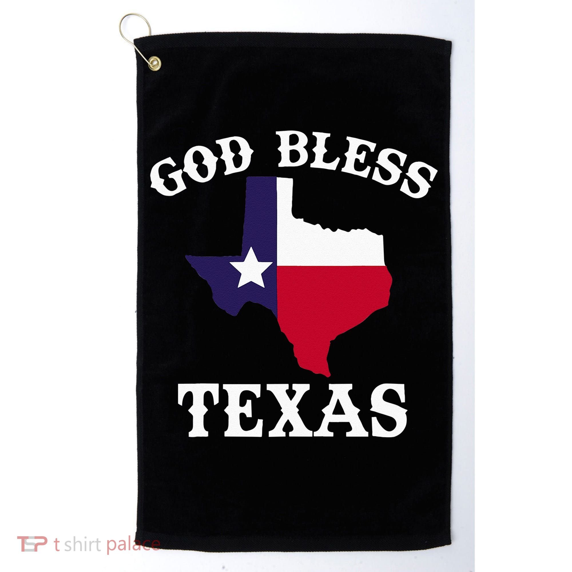 Texas Flag Patriotic Texan Pride God Bless Texas Golf Towel