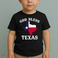 Texas Flag Patriotic Texan Pride God Bless Texas Toddler T-Shirt thumb 2