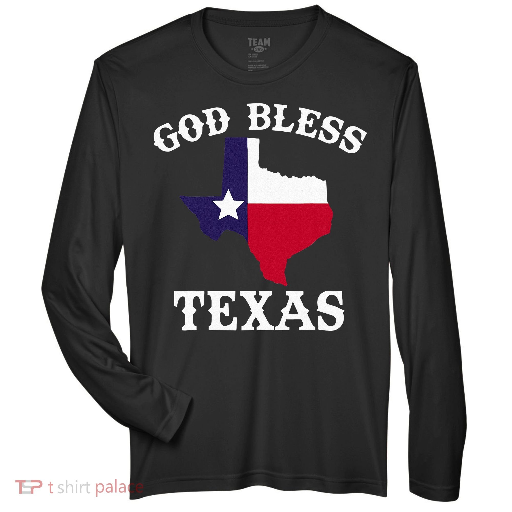 Texas Flag Patriotic Texan Pride God Bless Texas Zone Performance Long-Sleeve T-Shirt