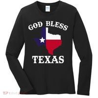 Texas Flag Patriotic Texan Pride God Bless Texas Women's Long Sleeve Shirt thumb 0