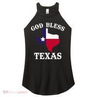 Texas Flag Patriotic Texan Pride God Bless Texas Women's Perfect Tri Rocker Tank thumb 0