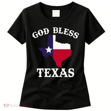 Texas Flag Patriotic Texan Pride God Bless Texas Women's T-Shirt