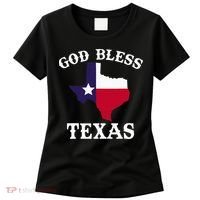 Texas Flag Patriotic Texan Pride God Bless Texas Women's T-Shirt thumb 0