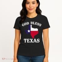 Texas Flag Patriotic Texan Pride God Bless Texas Women's T-Shirt thumb 4