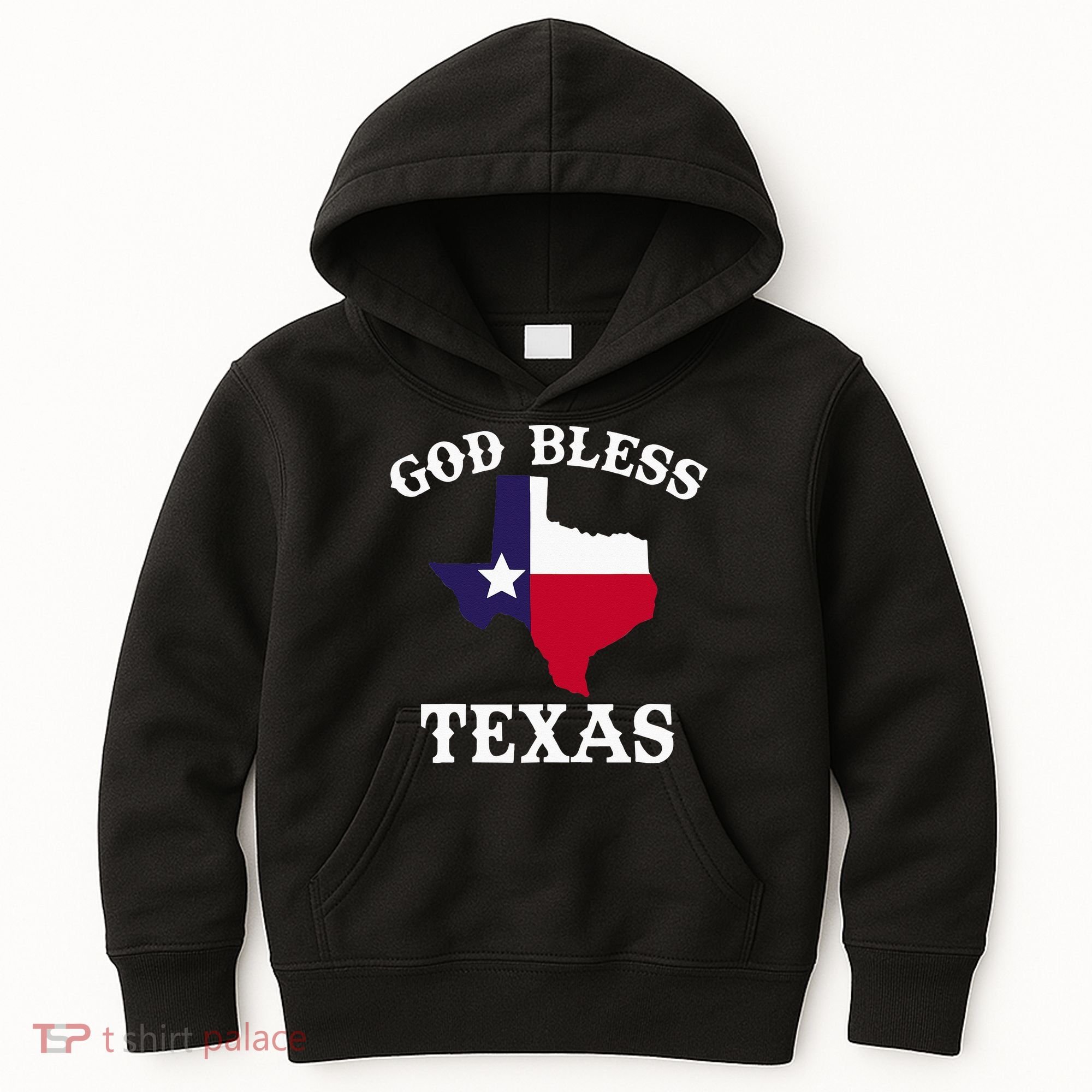 Texas Flag Patriotic Texan Pride God Bless Texas Kids Hoodie