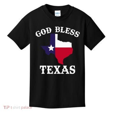 Texas Flag Patriotic Texan Pride God Bless Texas Kids T-Shirt